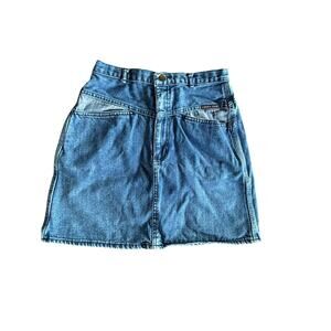 Roberto Orsini Vintage Denim Mini Skirt Sz. S -  Y2K, High Waist, Preppy, Twee